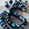 Black Aurora Borealis Faceted Glass Round Beads, 8mm by Bead Landing&#x2122;